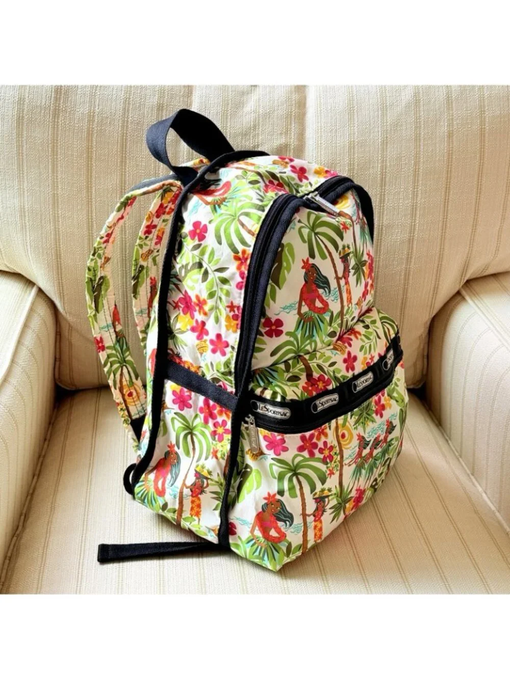 LeSportsac Backpack Sweet Wahine Hawaii Exclusive Limited Edition Hula Girl
